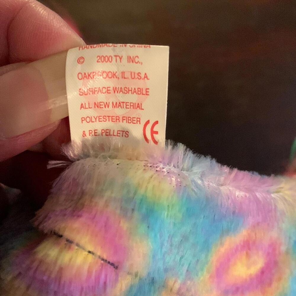 đFlashy the Peacock TY beanie baby DOB 12/30/2000 - Picture 5 of 15